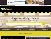 Tablet Screenshot of cliffsnotes.com